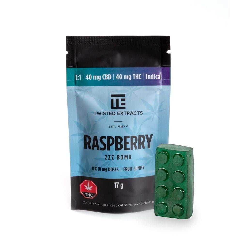 Twisted Extracts Raspberry Jelly Bomb – (1:1 THC/CBD) - Indica